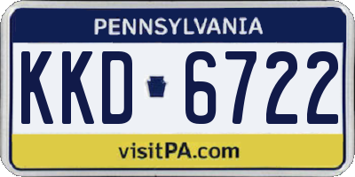 PA license plate KKD6722