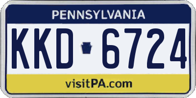 PA license plate KKD6724