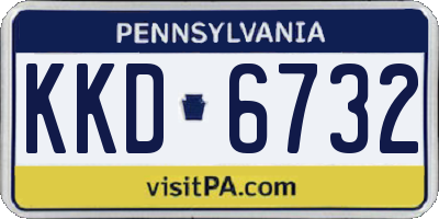 PA license plate KKD6732