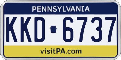 PA license plate KKD6737