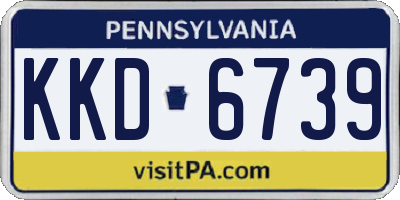 PA license plate KKD6739