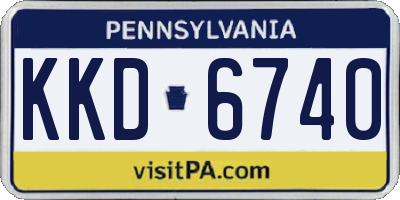 PA license plate KKD6740