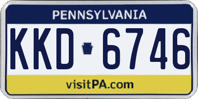 PA license plate KKD6746