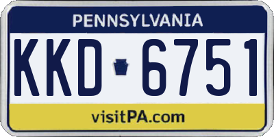 PA license plate KKD6751