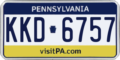 PA license plate KKD6757