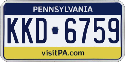 PA license plate KKD6759