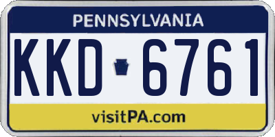 PA license plate KKD6761
