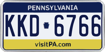 PA license plate KKD6766