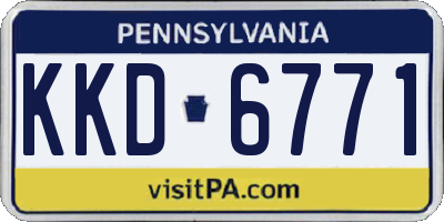PA license plate KKD6771