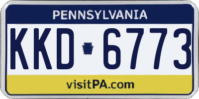 PA license plate KKD6773