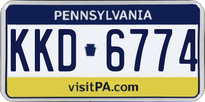PA license plate KKD6774
