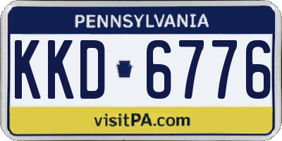 PA license plate KKD6776