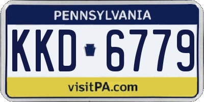 PA license plate KKD6779