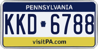 PA license plate KKD6788