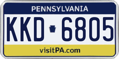 PA license plate KKD6805