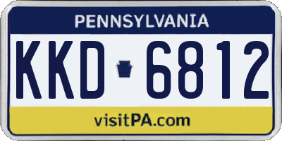 PA license plate KKD6812
