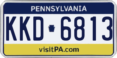PA license plate KKD6813