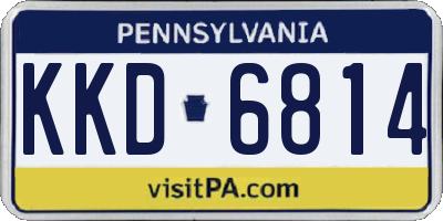 PA license plate KKD6814