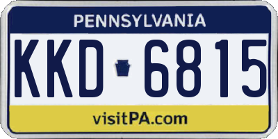 PA license plate KKD6815