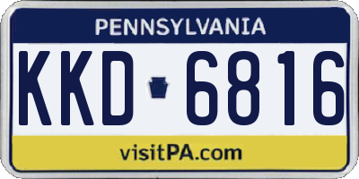 PA license plate KKD6816