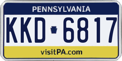 PA license plate KKD6817