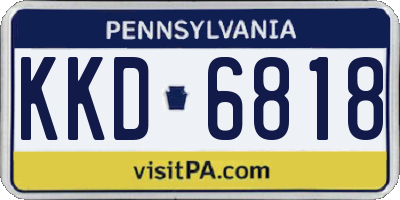 PA license plate KKD6818
