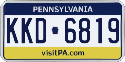 PA license plate KKD6819
