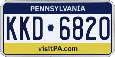 PA license plate KKD6820