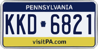 PA license plate KKD6821
