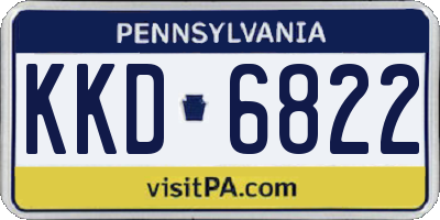 PA license plate KKD6822