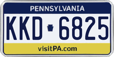PA license plate KKD6825