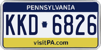 PA license plate KKD6826