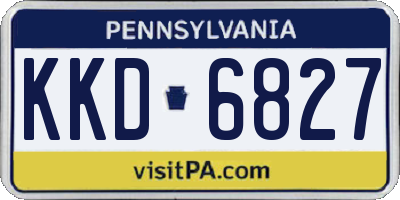 PA license plate KKD6827