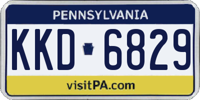 PA license plate KKD6829