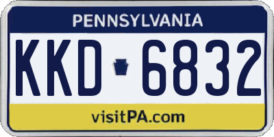 PA license plate KKD6832