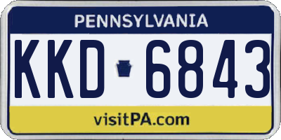 PA license plate KKD6843