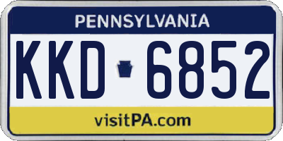 PA license plate KKD6852