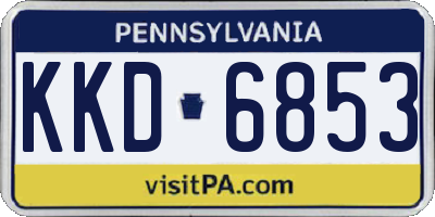 PA license plate KKD6853