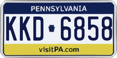 PA license plate KKD6858