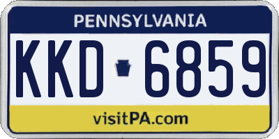 PA license plate KKD6859