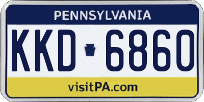 PA license plate KKD6860