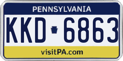 PA license plate KKD6863
