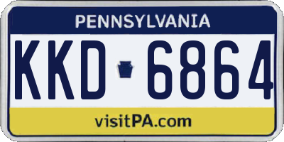 PA license plate KKD6864