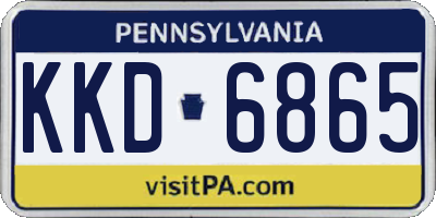 PA license plate KKD6865