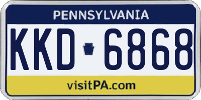 PA license plate KKD6868