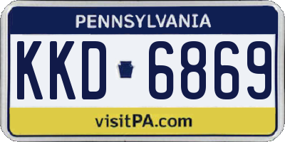 PA license plate KKD6869