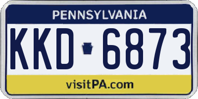 PA license plate KKD6873