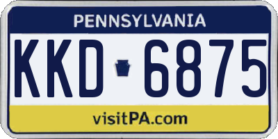 PA license plate KKD6875
