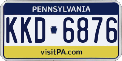 PA license plate KKD6876