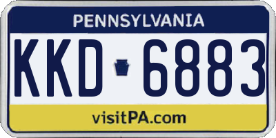 PA license plate KKD6883